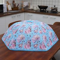 长方形保温菜罩冬季防尘饭菜罩折叠保温盖菜罩|圆形蓝色海螺