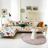 万能弹力沙发套罩全包贵妃通用型防猫抓沙发盖布ins风北欧防尘罩|浮花 双人(140-185cm)