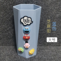 刷牙杯子卡通漱口杯可爱儿童宝宝家用创意涑牙缸洗漱情侣樕牙刷杯|天蓝色大-芝麻街