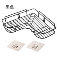 卫生间用品大全家用洗手间免钉壁挂式墙上置物架浴室放东西的架子|铁艺三角置物架(黑色1个)