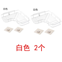 卫生间用品大全家用洗手间免钉壁挂式墙上置物架浴室放东西的架子|铁艺三角置物架(白色2个)