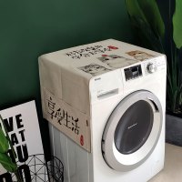 滚筒洗衣机床头柜盖布多用棉麻盖巾罩防水防冰箱罩防尘双开门|享受生活 55*140单开冰箱/滚筒洗衣机通用(防水防污)