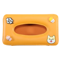 车载纸巾盒车用挂式车内创意可爱车上卡通实用天窗遮阳板汽车抽纸|小狗狗纸巾盒-升级款(送一包纸巾)