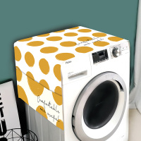 滚筒洗衣机床头柜盖布多用棉麻盖巾罩防水防|阳光橙点-新品绒布面料 60*140法式多门冰箱常用尺寸(防水防污)