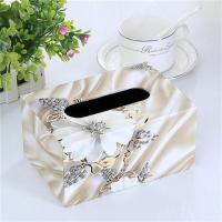 欧式纸巾盒创意时尚可爱皮革抽纸盒酒店家居专用皮质纸抽盒|玉石花情小号