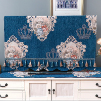 欧式布艺47寸液晶电视机盖布55寸65寸挂式电|lyh戴维斯-深蓝色 32寸(约宽度83*高度50cm)