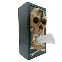 复活节岛石像摩艾客厅纸巾盒北欧ins个性茶几创意卷纸可爱抽纸盒|骷髅头