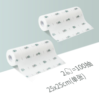 厨房挂式擦手巾家务清洁用品加厚洗碗抹布不掉毛不沾油吸水毛巾|懒人抹布仙人掌款2卷[可水洗]