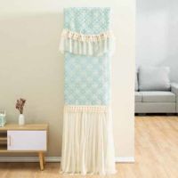 蕾丝空调套开机不取立式空调罩3p布艺格力柜机防尘罩子空调套柜式|开机不取满园春蓝 170*50*30