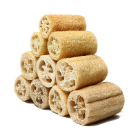 刷锅厨房搓背浴巾天然丝瓜络家用洗澡洗碗丝瓜瓤百洁布干去油|无挂绳原色10段大号高密度超耐用