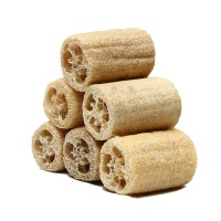 刷锅厨房搓背浴巾天然丝瓜络家用洗澡洗碗丝瓜瓤百洁布干去油|无挂绳原色6段中号高密度超耐用