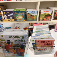 儿童绘本收纳神器盒raz牛津树书本书桌分级桌面置物架书籍储物筐