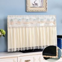 42寸55开机不取电视机寸电视罩套65寸60寸电视防尘罩|包边款-风铃花蓝 57英寸58英寸60英寸