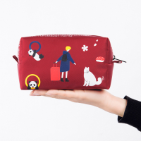 kiitos化妆包创意便捷可爱东京印象尼龙防水多功能收纳包卡通插画