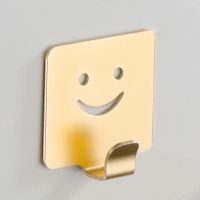 挂钩厨房创意无痕挂钩贴强力贴免打孔墙面可爱粘钩太空铝门后墙上|香槟金单钩 4个装