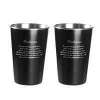 北欧风不锈钢洗漱杯家用刷牙杯简约情侣口杯一对创意刷牙杯子牙缸|2*字母(2个装)