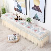 四季通用电视机罩电视柜防尘套蕾丝电视机盖布客厅电视柜防|金玉满堂沙边绿【高度40cm】 电视柜：宽45长130