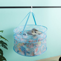 家用晒衣篮晾衣网 平铺晾晒网防风可折叠毛衣专用晾晒神器防变形|61CM海螺双层单封闭晒衣篮