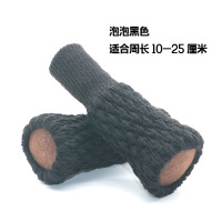 针织椅子脚套耐磨静音桌腿桌脚椅子腿保护套凳子脚套防滑桌椅脚垫|泡泡黑色16个