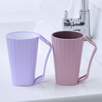 塑料刷牙杯家用洗漱杯情侣一对漱口杯缸北欧ins简约创意定制刻字|2个杯[紫色藕粉色]