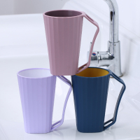塑料刷牙杯家用洗漱杯情侣一对漱口杯缸北欧ins简约创意定制刻字|3个杯[深蓝色紫色藕粉色]