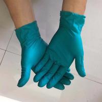 一次性手套乳胶加厚耐磨洗碗美染发薄膜劳保橡胶手套|绿色100只 M中码(8-9)
