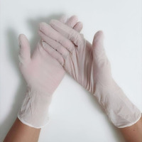 一次性手套乳胶加厚耐磨洗碗美染发薄膜劳保橡胶手套|12寸加长白色合成100只 L大码(10以上)