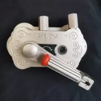 晾衣架手摇器晾衣架维修配件双杆手摇阳台晒衣架升降器通用摇把|香槟金祥云孔距13.5cm