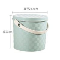 加厚多功能手提桶带盖塑料小号水桶家用洗澡洗车钓鱼桶凳收纳凳子|北欧蓝[10L小号]