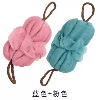 大号洗澡沐浴球泡澡球可爱少女搓澡搓背起泡洗浴用品沐浴花洗澡巾|浴花搓背条(粉色+蓝色)