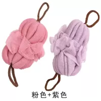 大号洗澡沐浴球泡澡球可爱少女搓澡搓背起泡洗浴用品沐浴花洗澡巾|浴花搓背条(粉色+紫色)
