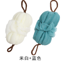 大号洗澡沐浴球泡澡球可爱少女搓澡搓背起泡洗浴用品沐浴花洗澡巾|浴花搓背条（白色+蓝色）