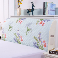 床头罩弹力软包加厚夹棉床头防尘罩床头靠背套1.5米1.8实木床头罩|绿树叶床头罩 2.1米(加大)