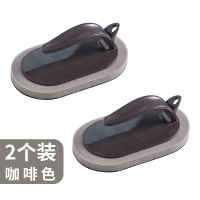 金刚砂清洁刷kp去污除垢厨房刷子洗锅刷碗家用魔力擦海绵刷锅神器|咖啡色-2个装