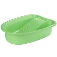 加厚防滑洗衣盆带搓衣板家用塑料搓衣盆内衣婴儿搓板盆随机色发货|马卡龙绿色