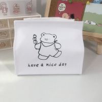 卡通桌面ins风纸巾套学生pu皮可爱家用抽纸韩国小熊纸巾盒纸巾抽|糖葫芦熊