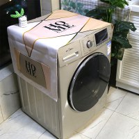 棉麻布艺防尘防水上开滚筒洗衣机罩床头柜盖布冰箱微波炉万能盖巾|菱形home27 60*150cm(洗衣机/单门冰箱)