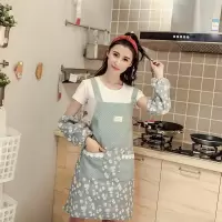 时尚围腰做饭围裙围裙双层围裙韩版加厚成人工作服厨房防水防油