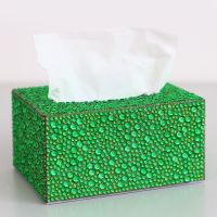 贴钻石画手工十字绣纸巾盒家居纸抽盒办公室用可爱卫生间汽车创意|绿色