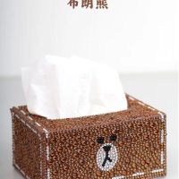 贴钻石画手工十字绣纸巾盒家居纸抽盒办公室用可爱卫生间汽车创意|布朗熊