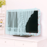 55寸液晶电视罩开机不取42坐式电视套子蕾丝60电视机罩圈防尘布32|蔷薇-绿 65寸