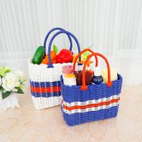 family塑料编织筐沐浴洗澡篮子浴篮购物篮家居菜篮子手提篮收纳篮