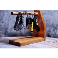 钥匙挂钩进门鞋柜放黄铜钥匙挂桌面创意摆件钥匙收纳架|橡木(右方向)