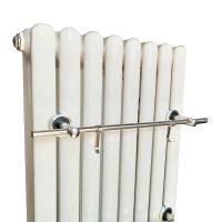 不锈钢暖气片晾衣架毛巾架毛巾杆客厅卧室卫生间多功能挂钩置物架|[弧形面暖气片专用] 双杆70厘米带6个钩