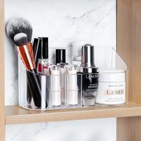 卫生间镜柜收纳盒化妆品口红置物架洗漱台整理盒浴室洗手台收纳架|1个装(内送2个小分格盒)浴室镜柜整理神器