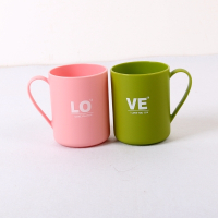 韩版创意家用漱口杯子情侣牙刷杯结婚刷牙杯洗漱杯塑料牙缸套装|LOVE(粉色+绿色)送2支牙刷彩盒包装