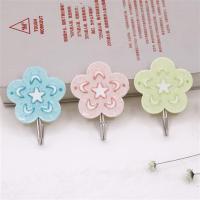 卡通强力粘钩挂钩贴免打孔粘胶承重墙壁白灰墙可爱宿舍厨房卫生间|9个优旭花朵(混搭)