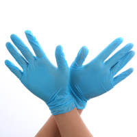 食品a级防水防油加厚洗碗外出防护居家日用橡胶乳胶一次性手套pvc|A级蓝色100只盒装 L码大号