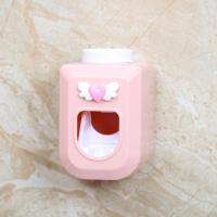 卡通可爱自动挤牙膏器儿童牙膏器壁挂免打孔无痕胶贴挤牙膏神器|粉天使之心