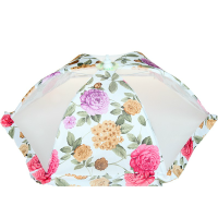 剩饭剩菜食物罩餐桌饭碗菜罩子可折叠大号防尘遮菜伞厨房防蝇可洗|紫色芍药(小号直径70cm)